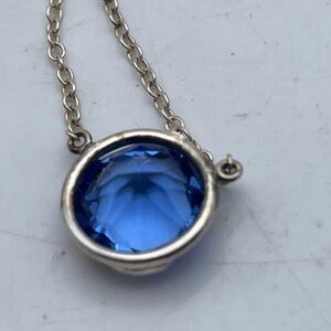 Chan Luu 925 Silver Blue Cubic Zirconia Pendant Necklace
